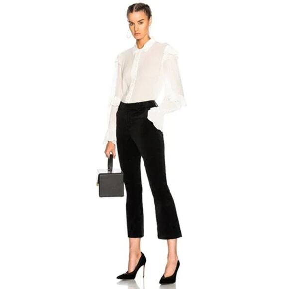 Frame Velvet Slit Pant Noir Size 14 - Picture 3 of 7